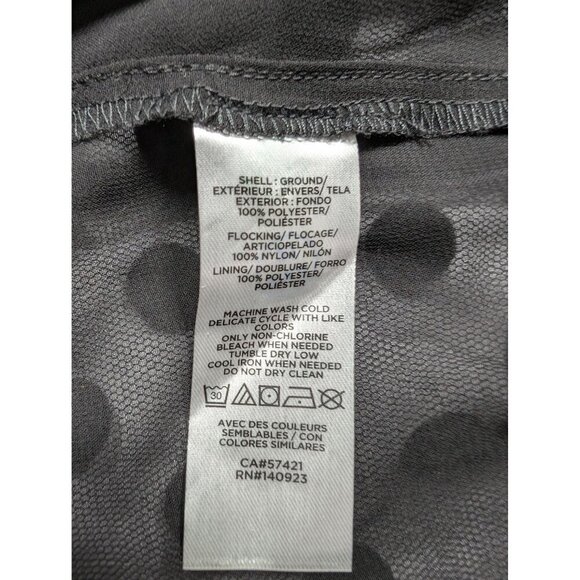 Black Halter Neck Polka Dot Top Ruffle Coquette Flocking By Loft Women Small - Picture 6 of 7